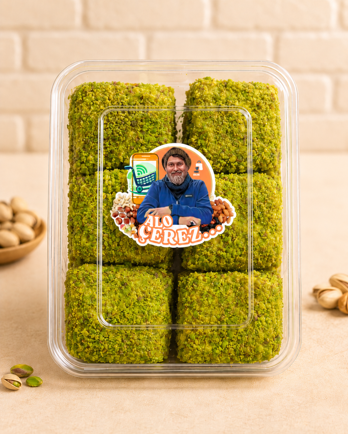 Antep Fıstıklı Kuru Baklava Lokum